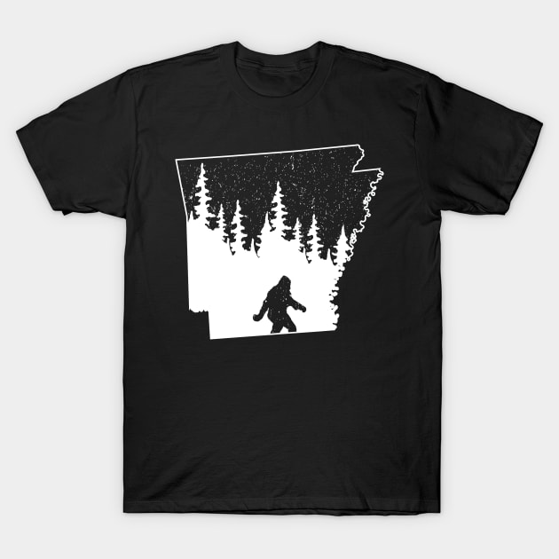 Arkansas Bigfoot Gift T-Shirt by Tesszero